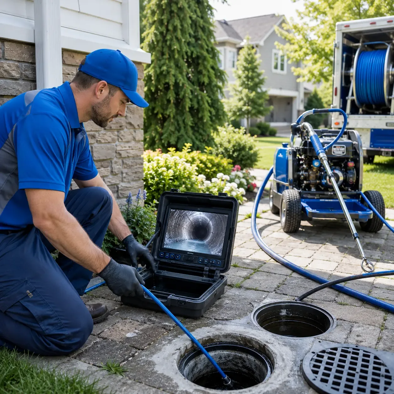 Outdoor drain cleaning professionals serving Caldwell, TX